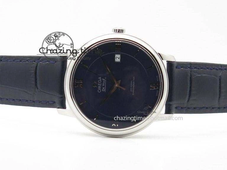 0701 De Ville MK 1:1 Best Edition SS Blue Dial On Black Leather Strap A Lightweight 8258